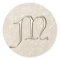 Silver Monogram Wedding Stickers - letter M