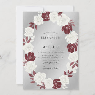 Silver Moody Winter Wedding Invitation