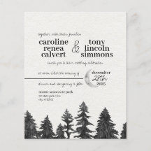 Silver Moon Budget Flyer Wedding Invitation