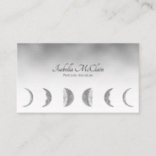 Silver Moon Modern Psychic Medium Business Card