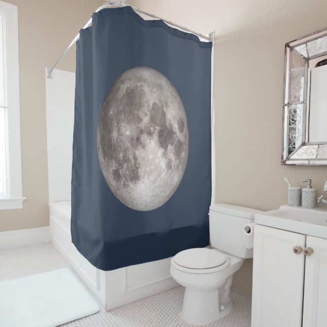 SILVER MOON Shower Curtain (In Situ)