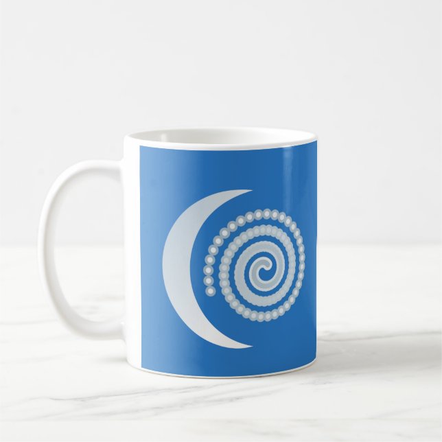 Silver Moon Spiral Coffee Mug (Left)