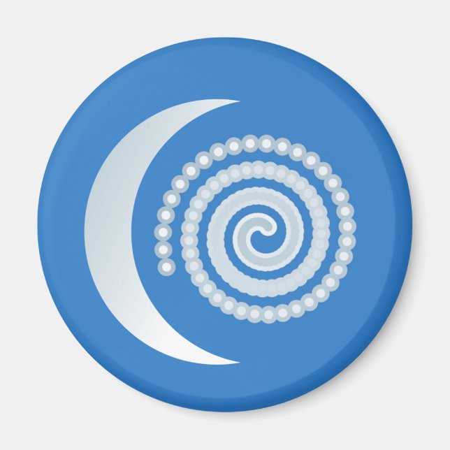 Silver Moon Spiral Magnet (Front)