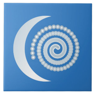 Silver Moon Spiral Tile