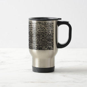 Silver mosaic pattern travel mug