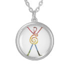 Silver Mother Universe Charm Pendant Necklace