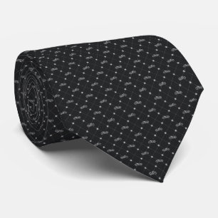 Silver Motorcycle Tie