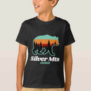 Silver Mountain Idaho Skiing Snowboarding Bear  T-Shirt