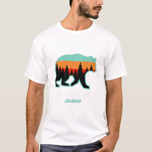 Silver Mountain Idaho Skiing Snowboarding Bear  T-Shirt