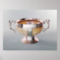 Silver mounted mother-of-pearl wassail bowl