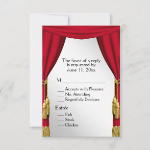 Silver Movie Theme RSVP Card