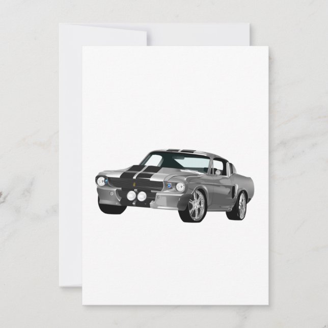 Silver Muscle Car (Front)