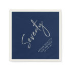 Silver & Navy Blue Seventy 70th Birthday Party
