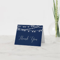 Silver & Navy | Party Thank You Greeting Note