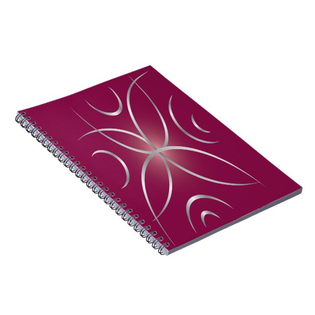 Silver on magenta notebook (Right Side)