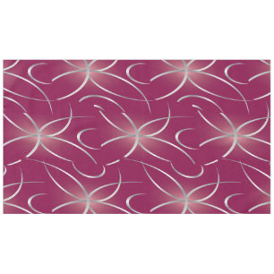 Silver on magenta tablecloth