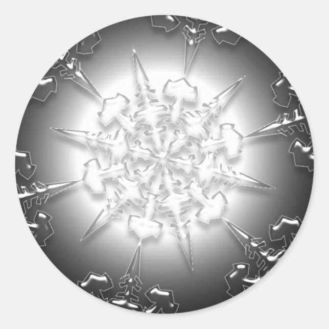Silver Ornament Sticker (Front)
