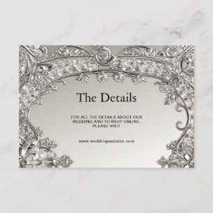 Silver Ornate Modern Detail Enclosure Card