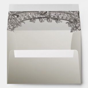 Silver Ornate Modern Envelope