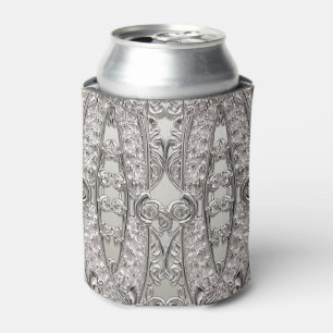 Silver Ornate Modern Favour Can Cooler