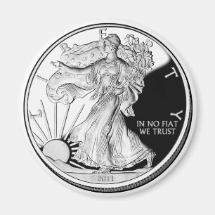 Silver Ounce Magnet