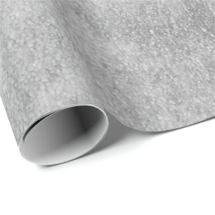 Silver Paint Industrial Abstract Grey Stripes Wrapping Paper