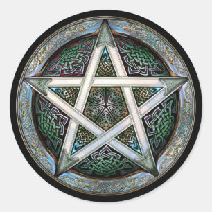Silver Pentacle Stickers