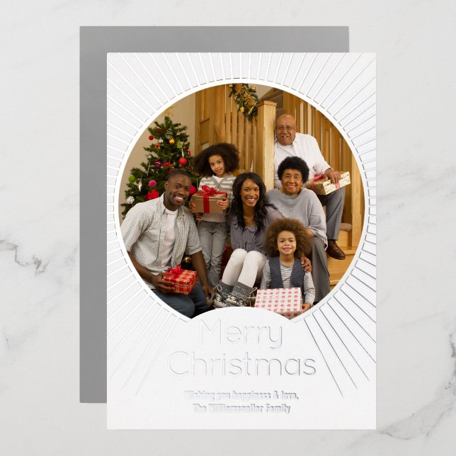 Silver Photo Family Christmas (Front/Back)