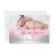 Silver Pink Damask Bow Girl Photo Christening