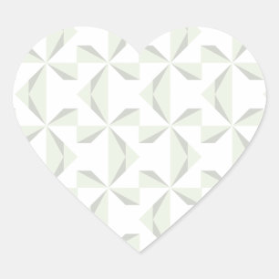 Silver Pinwheels Heart Sticker