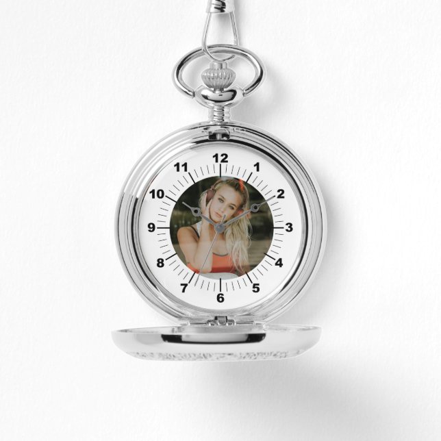 Silver Pocket Watch - Personalised   (Front)