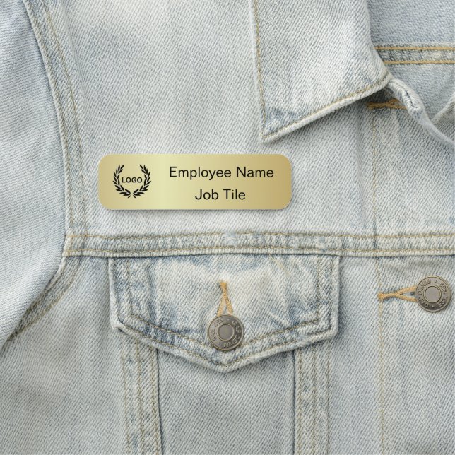 Silver Printed Company Name Tag  - Office Supplies (In Situ)