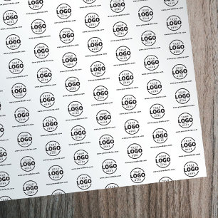 Silver Promotional Business Logo Branded  Wrapping Paper Sheet