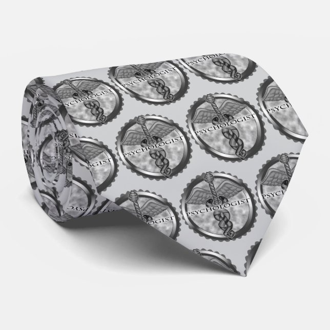 Silver Psychologist  Tie (Rolled)