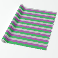 Silver, Purple and Green Stripes