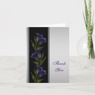 Silver Purple Crystal Violet Silver Thank You Card