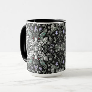 Silver Purple Decorative Mug