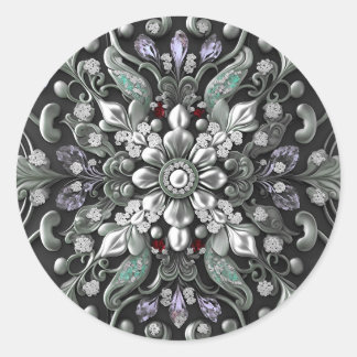 Silver Purple Decorative Sticker