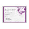 Silver Purple Floral Heart Scroll Response Card
