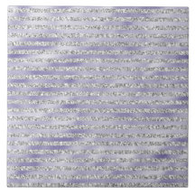 Silver Purple Glitzy Glitter Stripes