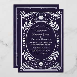 Silver & Purple Vintage Tarot Gothic Wedding Foil