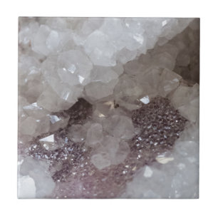 Silver & Quartz Crystal Tile