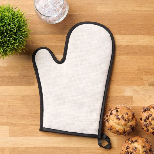 Silver Quilted Heat Protection, Oven Mitt Only (Top down)