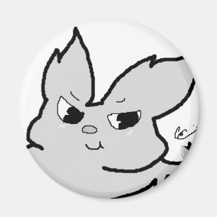 Silver Rabbit Magnet