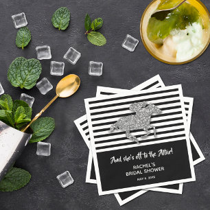 Silver Racehorse Derby Bridal Shower Napkin