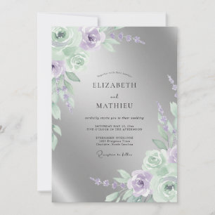 Silver Radiant Formal Wedding Invitation