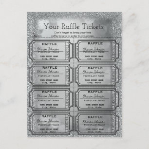 Silver Raffle Tickets Postcard