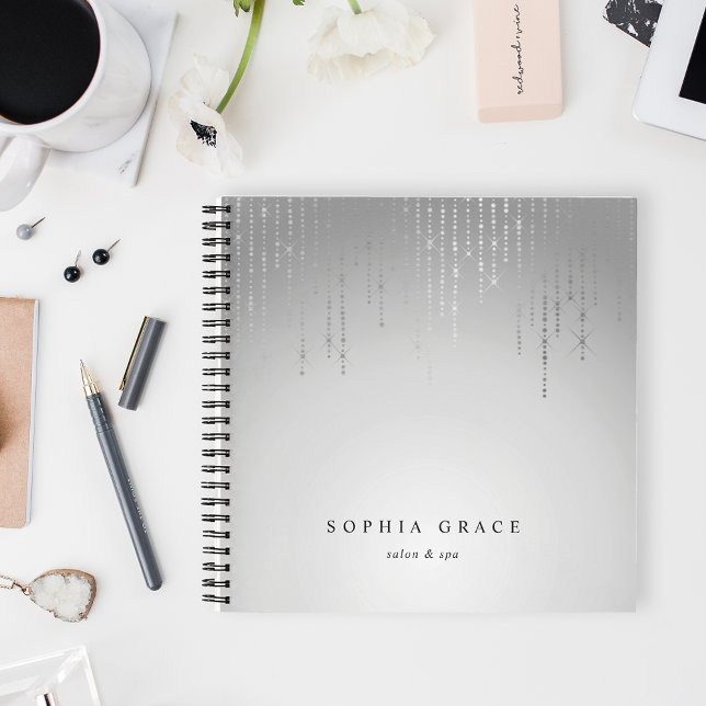 Silver Rain String Lights Personalised Notebook (Creator Uploaded)