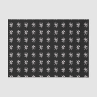 Silver Rampant Gryphons Gothic Art Tissue Paper