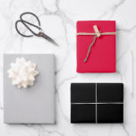 Silver Red Black Wrapping Paper Sheet<br><div class="desc">Solid silver wrapping paper,  solid red wrapping paper and a solid black wrapping paper. A trio of beautiful wrapping papers for birthday gifts,  Christmas gifts and more.</div>
